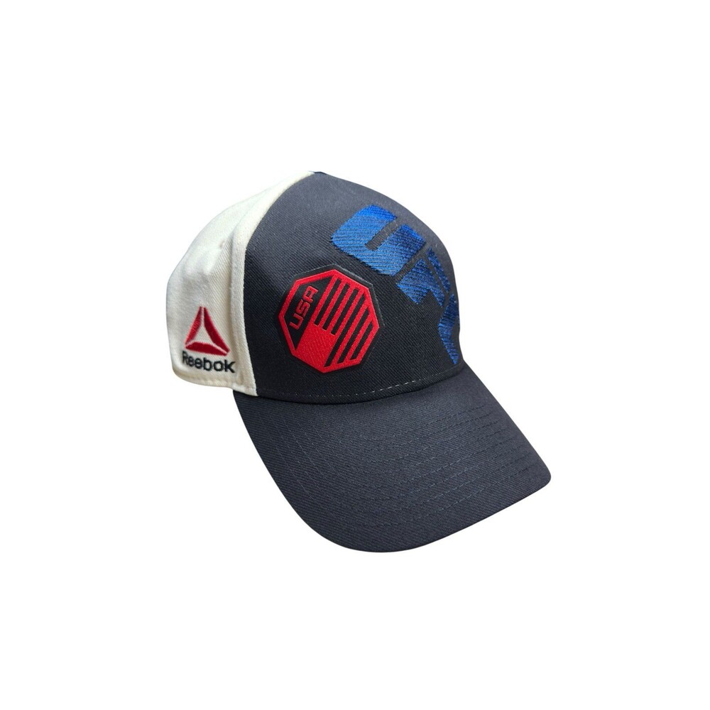 UFC Reebok MMA USA Hat Sz Medium Walkout Fighter Venom Black Blue Era
